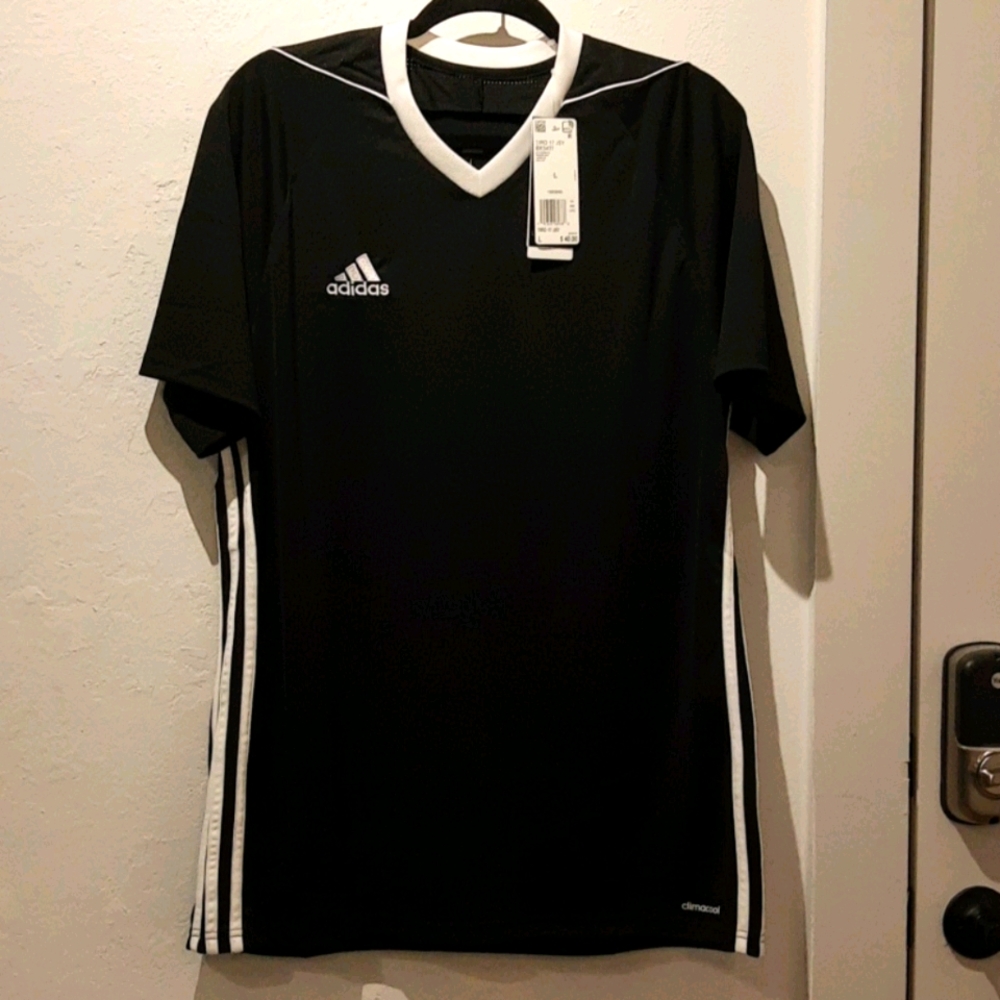 NWT ADIDAS CLASSIC 3 STRIPES JERSEY TEE